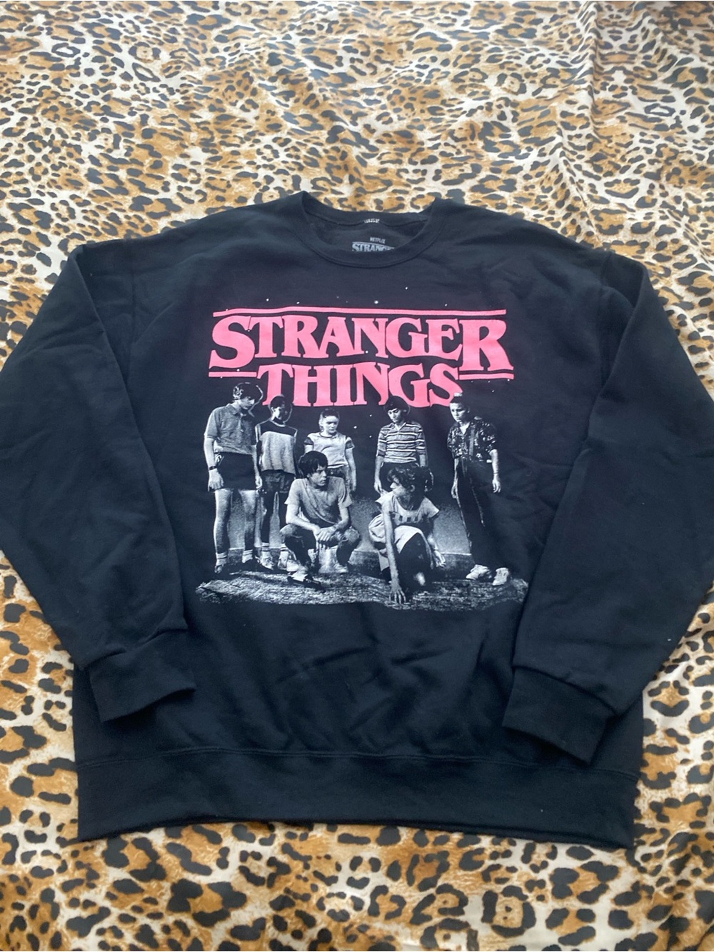 Stranger Things Pink and Black Hoodie